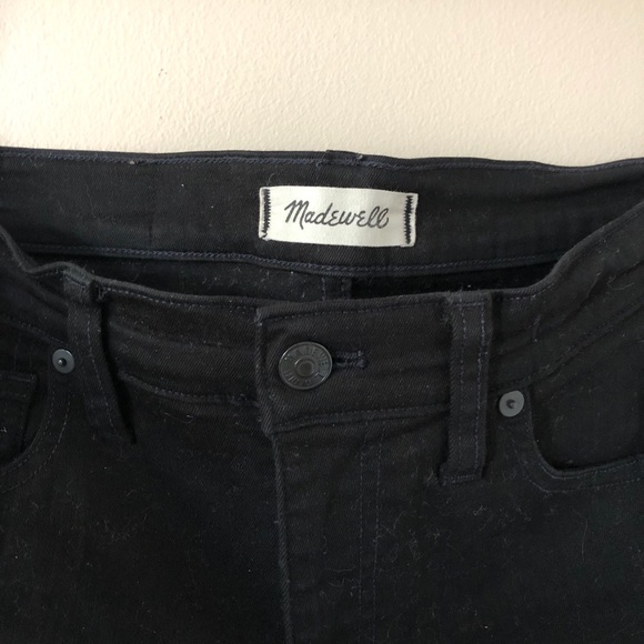 Madewell 9” High Rise Skinny Denim - Black Wash - Picture 3 of 4